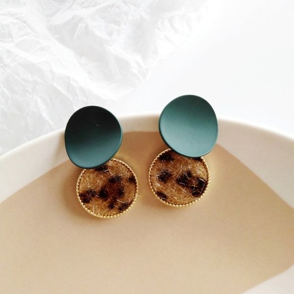 

личность простой leopard плюшевые круглый мотаться серьги европейских и вспомогательное оборудование ювелирных изделий американской моды тем, Silver