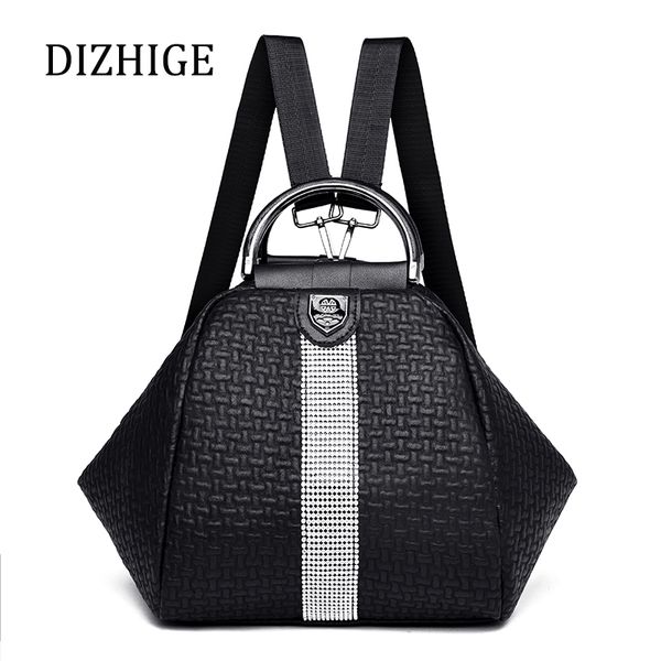 

desinger multifunctional backpacks women black shoulder bag fashion patchwork school bags for girls mochila feminina tote bag