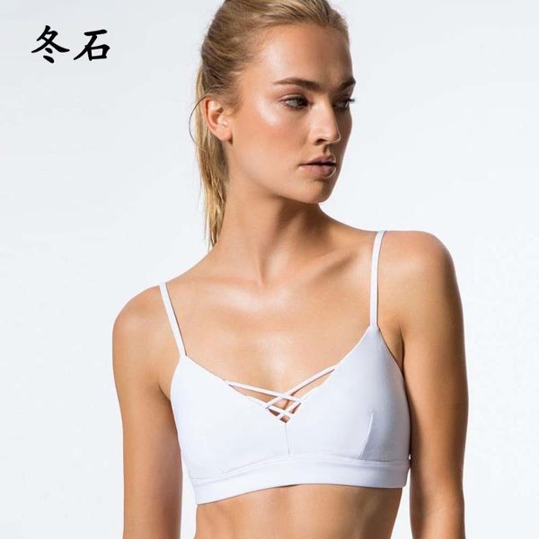 

женщина спортивный бюстгальтер фитнес йога бюстгальтер сексуальный крест-накрест спортивный топ женщины активная одежда тренажерный зал раст, White;black