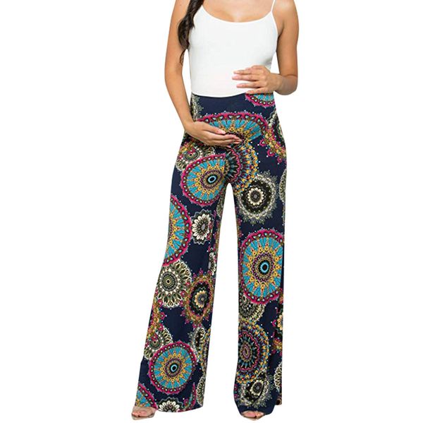 

women's maternity pants maternity leggings for pregnant women pregnancy printing trousers maternity pants plus size #ew, Blue