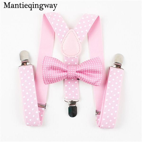 

mantieqingway конфеты цвет горошек галстук-бабочка дети регулируемые подтяжки галстук-бабочка набор мальчиков грили 3 клип-на y-обратно подт, Black;white
