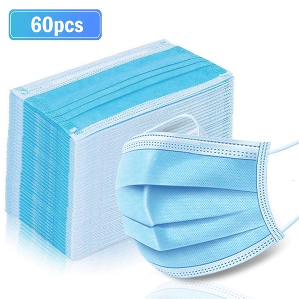 

dhl ship blue adults face masks dust fog proof 3 ply thickened labor hood mask facemask to prevent salivak wcnh