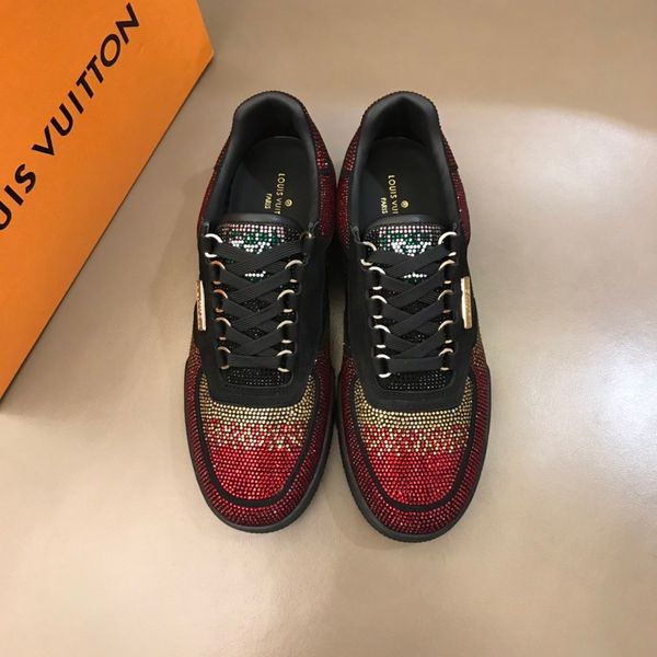 

2020im fashion designer men's casual shoes, sneakers with luxury design in original box, men's casual shoes. size 38-45, Red;white