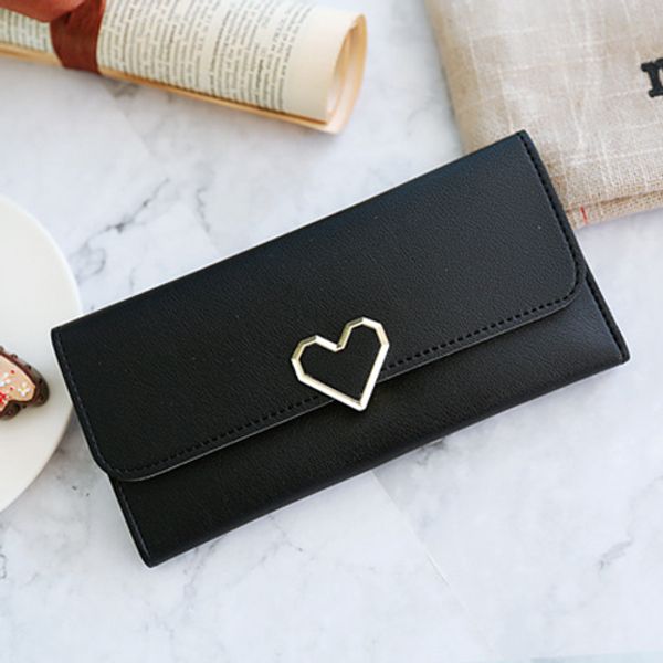 

new wallet female ladies small wallet small handbag fashion cute purse card package, Red;black