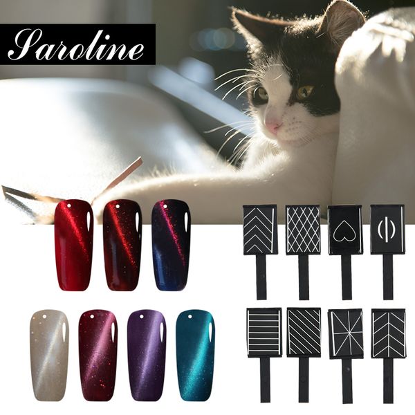 

nail gel effect strong double headed magnetic stick uv lamp pink black gold usb cable mini curing led cat eye tools, Red;pink