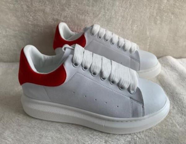 

newset casual white shoes lady shoe shinny fluorescent luminous reflective 3m leather women men platform sneakers sports chaussures, Black