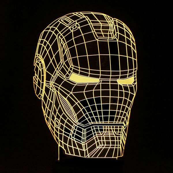

iron man mask style 3d table lamp christmas led lamp decor l