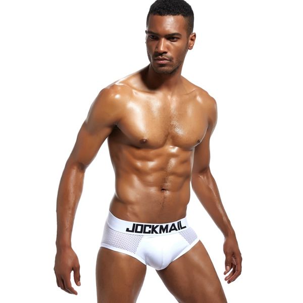 

jockmail brand men underwear boxer cotton cuecas boxers mens boxer shorts gay underwear man male boy underpants slip, Black;white