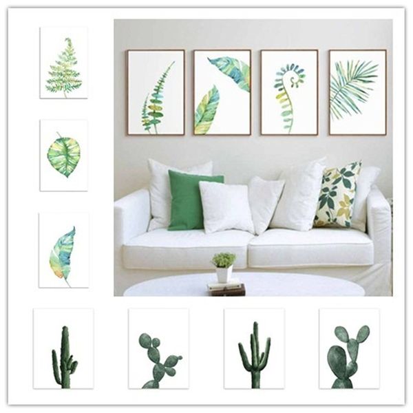 

bedroom decoration diy pc living cactus 1 wall watercolor abstract 14 (3 plant modern room art styles) painting sizes, family