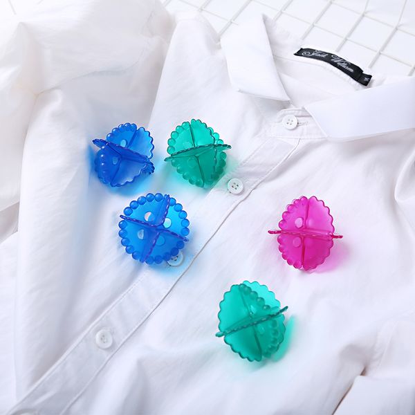 

красочные прозрачные шарики для стирки мягкая дезактивация анти-обмотки стиральная мяч коррозионно-стойкие инструменты для чистки