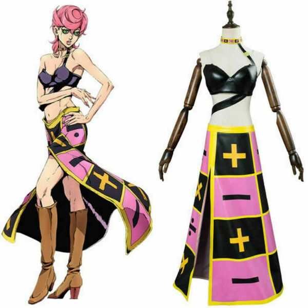 

bizarre adventure jojo в: golden wind триш una косплей платье хеллоуин костюм, Black;red