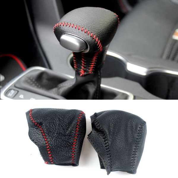 

cow leather cover for kia rio k2 sportage optima k5 niro 2017 2018 automatic gear head shift knob cover gear shift collars case