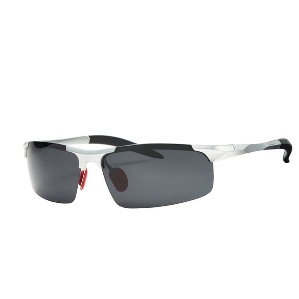 

2019 classic sports polarized sunglasses men women male driving golf rectangle rimless ultralight frame sun glasses uv400 de sol, White;black