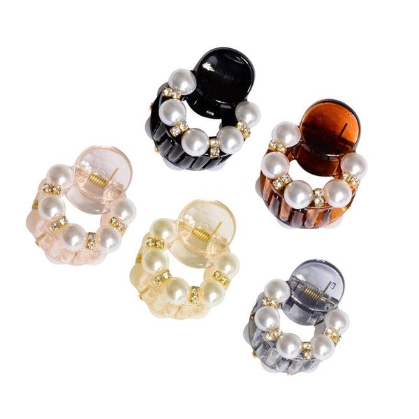 

5 pcs hair clips elegant chunky durable crystal drill accessories decorations hair clips for girl woman, Golden;silver
