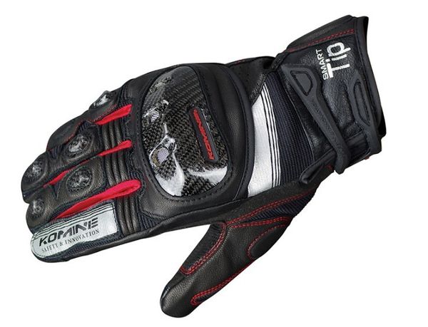 

komine new motorcycle high performance protection riding gloves sheep skin abrasion-proof touch screen gk-193, Black
