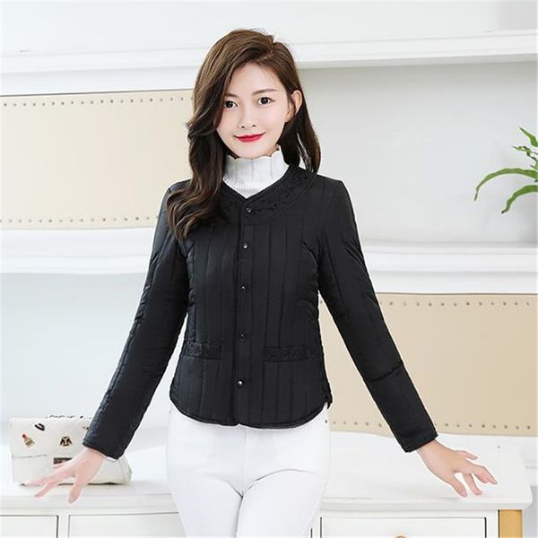 

female warm down jacket lady slim abajo chaqueta winter warm doudoune plus size down jackets woman autumn oversize parkas, Black