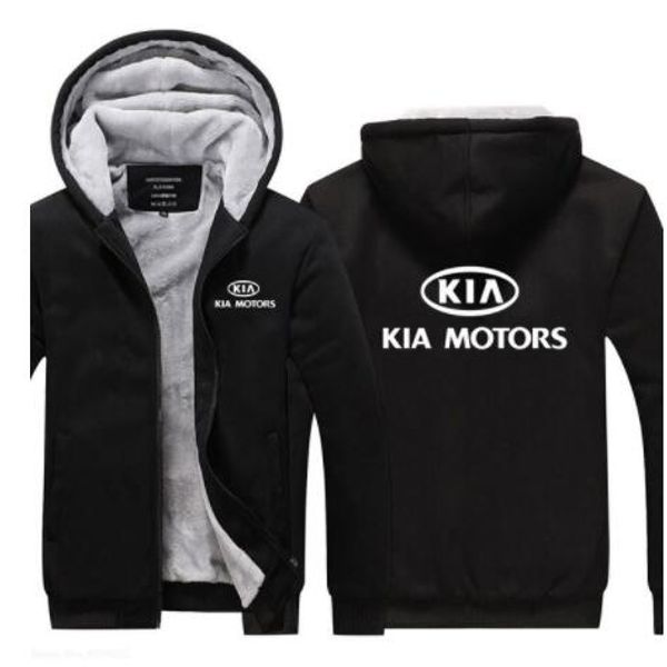 

autumn winter male hoodie warm for kia motors sweatshirt advertising jacket thickening coats zipper fleece clothes