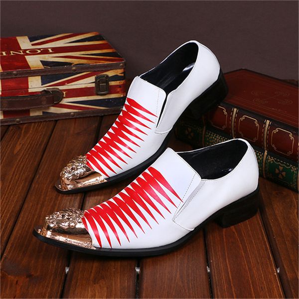

handmade pointed toe fashoion genuine leather iron toe wedge dress shoes personalize stripe business derby shoes, Black
