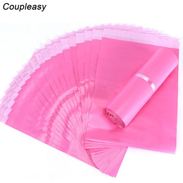

100pcs new arrival courier bag pink self adhesive plastic envelope bag postal shipping mailing storage express envelopes