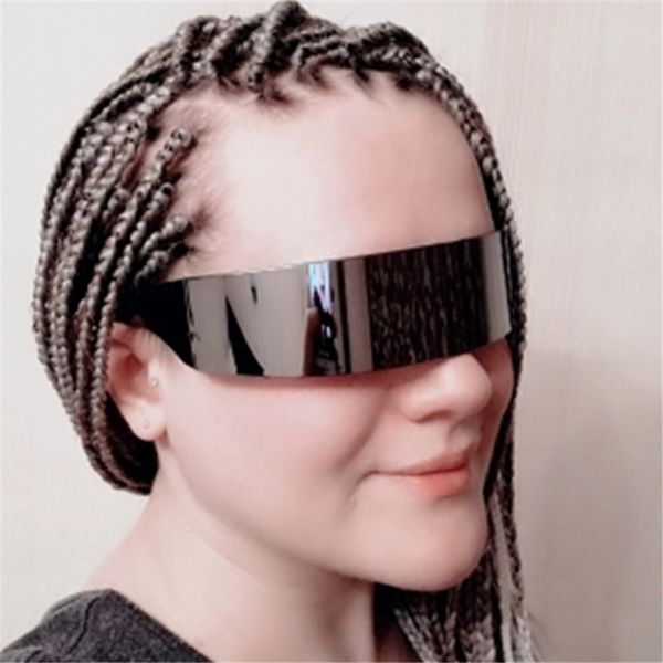 

xojox wrap sunglasses men women fashion hairband black silver shades flat novelty costume party funny strange eeyglasses, White;black