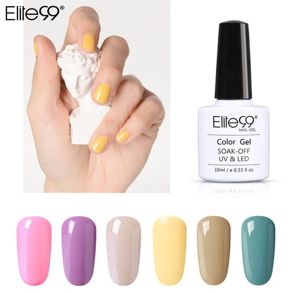 

elite99 10ml 6pcs/lot gel nail polish set summer color nail kit nail art manicure set semi permanent