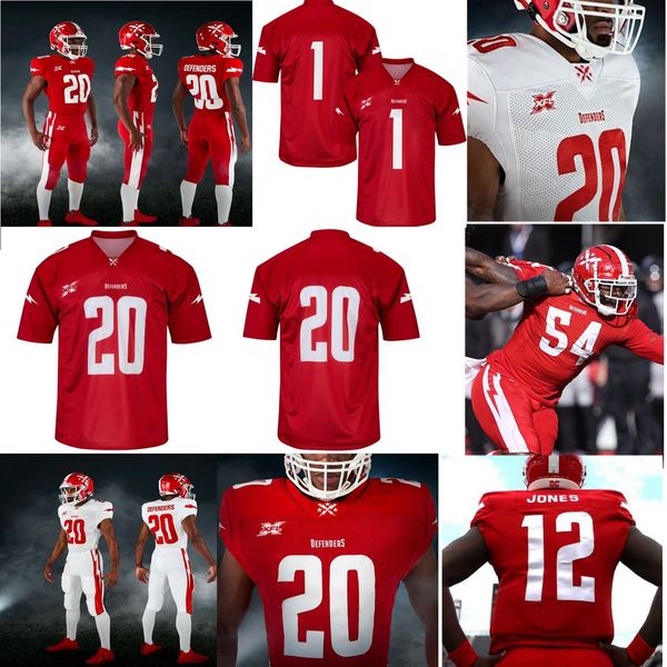 

2020 dc defenders джерси scooby райт джерси элайджа кэмпбелл кардейл джонс тайри джексон vad lee xfl трикотажные изделия футбола пользовател, Black;red