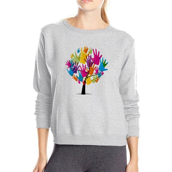 

hands tree hoodies creative korean gothic women sweatshirt harajuku hoodies cotton clothes kawaii outwear kpop plus szie, Black