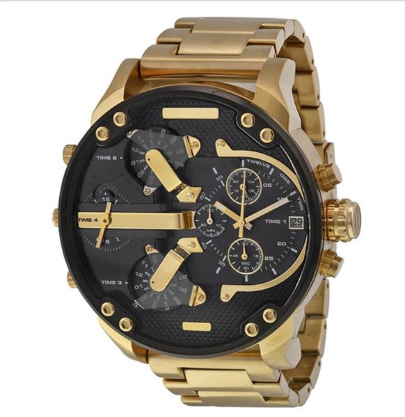 

luxury sport military montres mens new original reloj big dial display watches dz watch dz7331 dz7312 dz7315 dz7333 dz7311, Slivery;brown