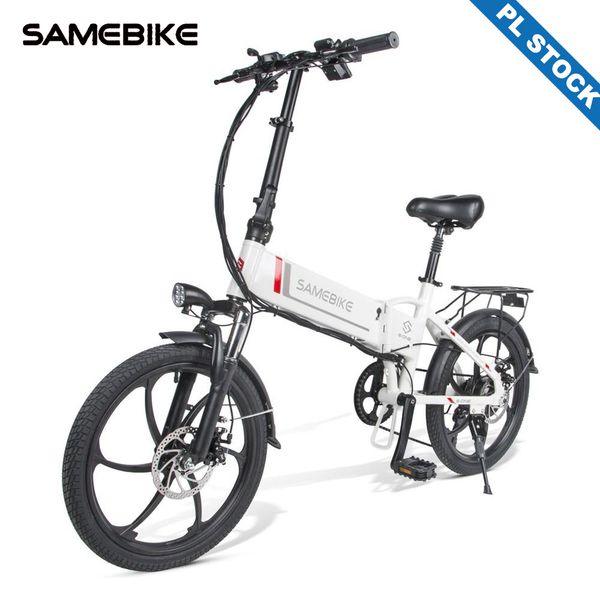 

samebike 20lvxd30 portable folding electric bike 20 inch tire 350w motor ebike max 35km/h e bike for adult, Silver;blue