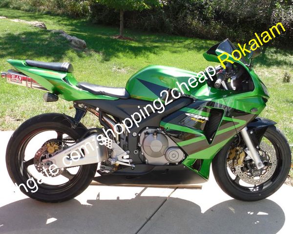 Cofano F5 per Honda Shell CBR600RR 05 06 CBR CBR600 600 600RR RR Shell verde nero carenatura carrozzeria 2005 2006 (stampaggio ad iniezione)