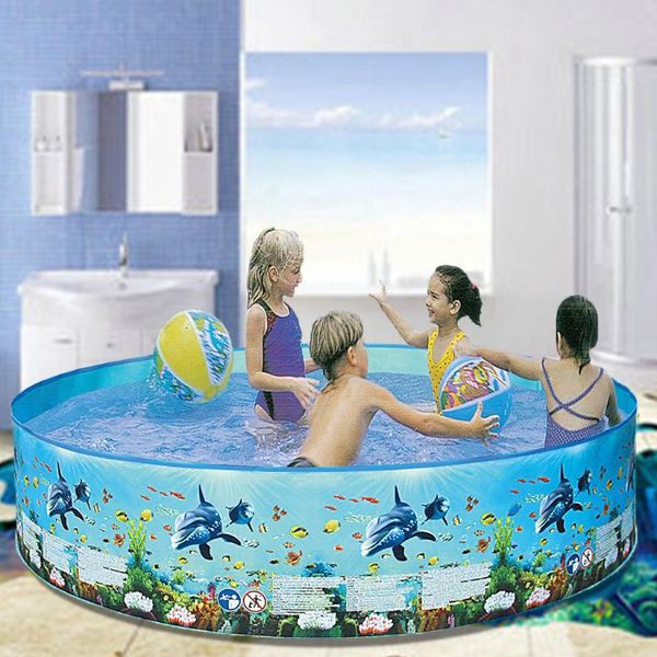 

49inches inflatable swimming pool blow up pool for family kids backyard foldable children swimming in outdoor