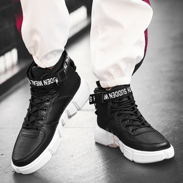 

new male spring autumn british style men shoes casual shoes men high fashion zapatos de hombre mens sneakers, Black