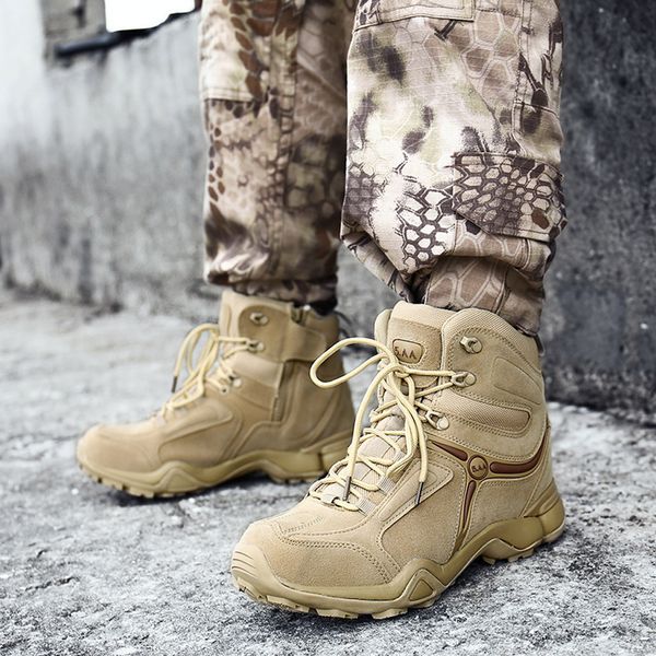 

men desert tactical boots male outdoor waterproof hiking shoes sneakers women non-slip wear sports climbing shoes#g3