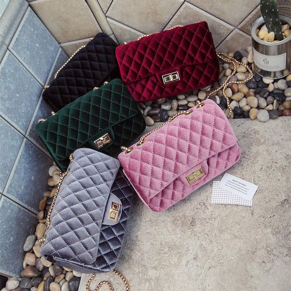 

luxury handbags women bags designer shoulder vintage velvet chain evening clutch bag messenger crossbody bags for women 2019