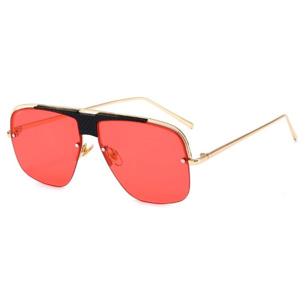 

2020 cool fashion sunglasses new metal square frame men pilot sun glasses hollow vintage gradual lenses 8 colors melody2041, White;black