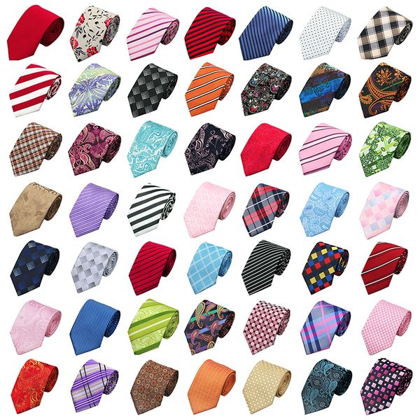 

hi-tie paisley designer 60 styles 100% silk single ties for men dot mens tie black red stripe luxury floral wedding necktie, Black;blue