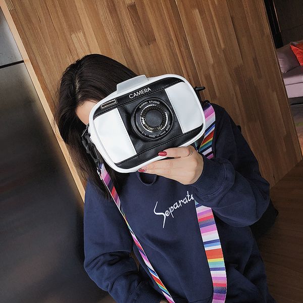 

creative fashion shoulder bag cool contrast color shoulder bag