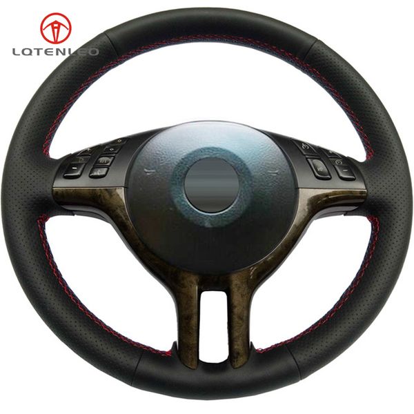 

black artificial leather steering wheel cover for bmw 3 series e46 2000-2006 5 series e39 2003 e53 x5 z3 e36 2000-2002