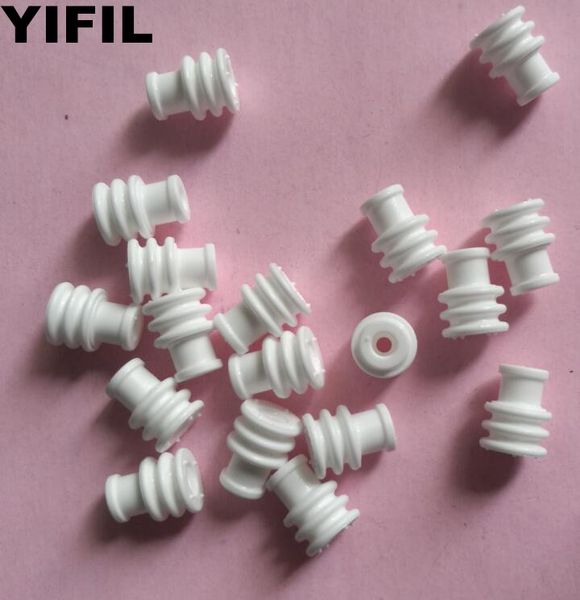 

50/100/200pcs/lot cable cavity plug white connector hollow rubber seal 7158-3113-40 car