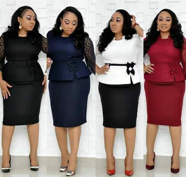 

2019 new fashion style summer and autumn african women printing plus size dress, Red