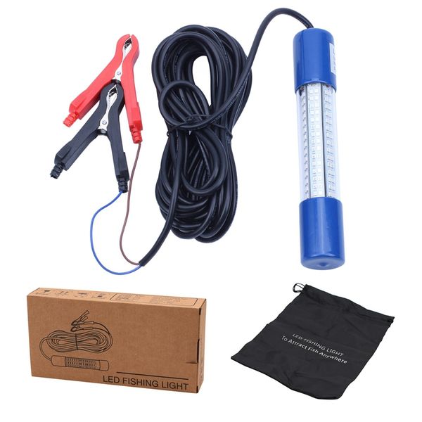 

12v-24v underwater fishing light 180 led night boat light attracts fish squid