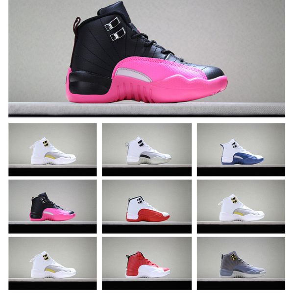 

12s дети баскетбольная обувь французский гамма синий тренажерный зал Красный Unc ма