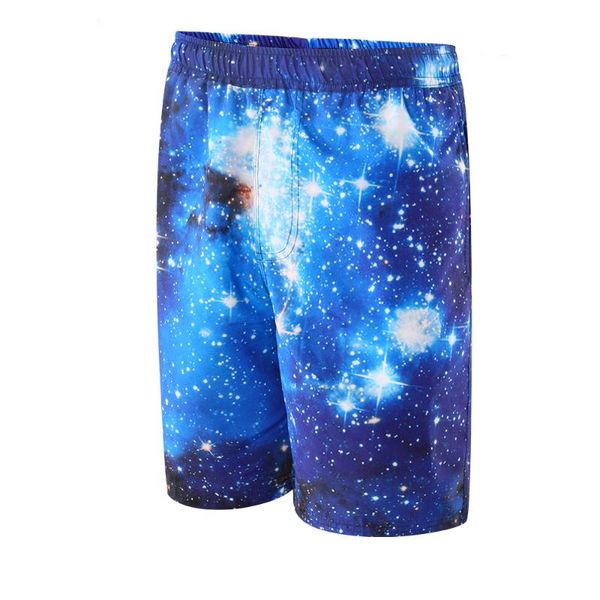 

men's shorts beach pants elastic waist autumn style night sky in astral sk0014, White;black