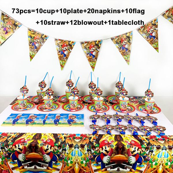 2019 Disposable Tableware For Birthday Party Supplies Super Mario