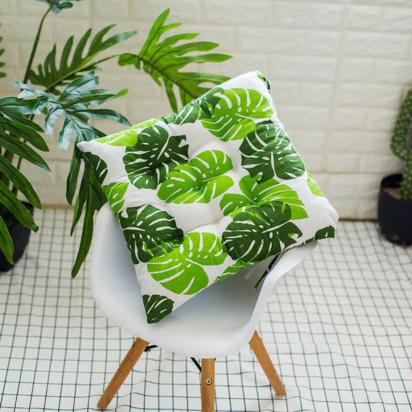 

banana leaf seat back cushion home decorative nordic abrasive material sofa office home decor seat green leaves cushion