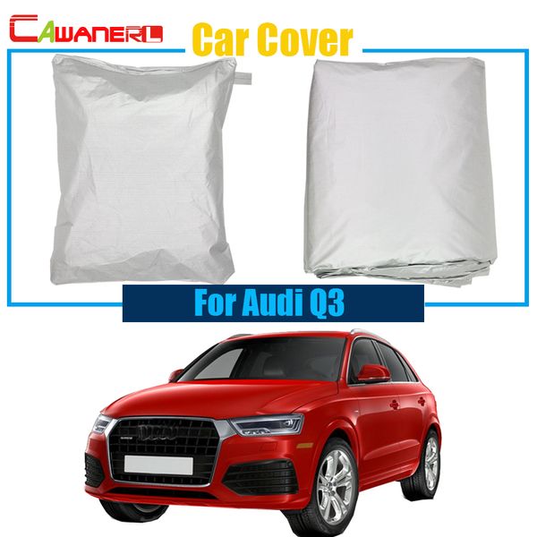 

cawanerl car cover outdoor anti uv sun shield snow rain resistant cover car protection dustproof for q3