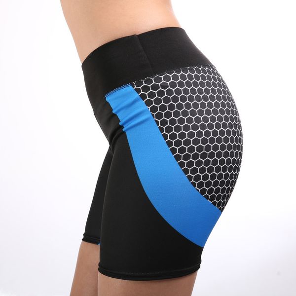 

2020 new women patchwork elastic sport yoga shorts stretch low waist bandage fitness running dry quick short pants, White;red