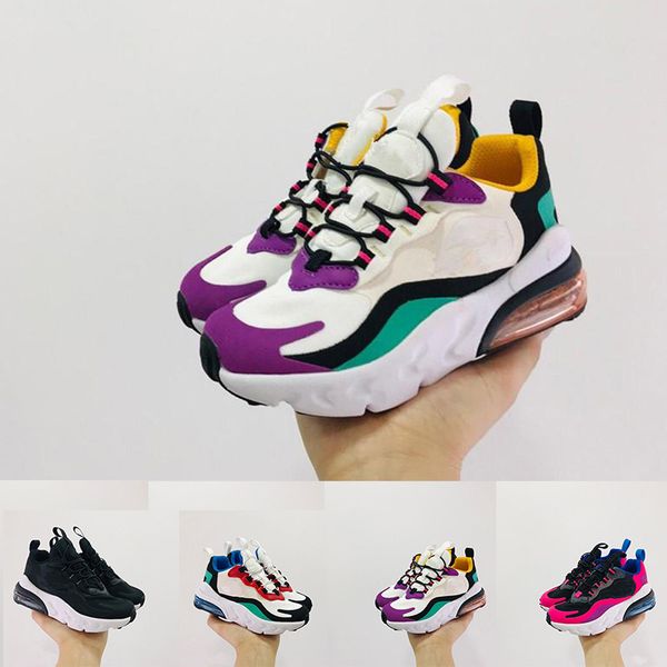 

270s react bauhaus td 270 boy girls kids shoes classic maxes fashion black white pink toddler children 27c sports designer shoes size 24-35