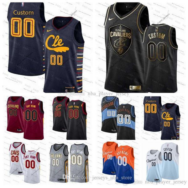

custom men youth cleveland cavaliers 2 sexton 0 love 13 thompson 10 garland 23 james custom swingman jersey 04, Black;red