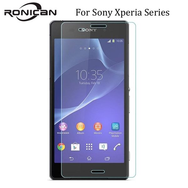

ronican 2.5d tempered glass for sony xperia z1 z2 z3 z4 z5 compact m2 m4 aqua m5 screen protector toughened glass film